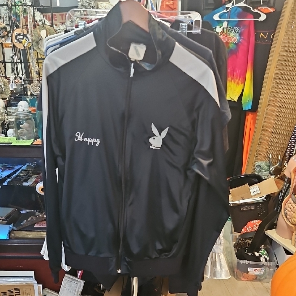 PLAYBOY Black and Gray Lightweight Shirt Jacket with Sporty Design